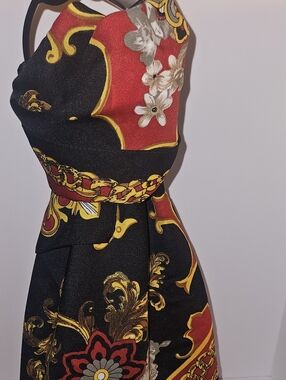 Berkshire 30x30 Flowered Scarf 100% Polyester Made In Italy